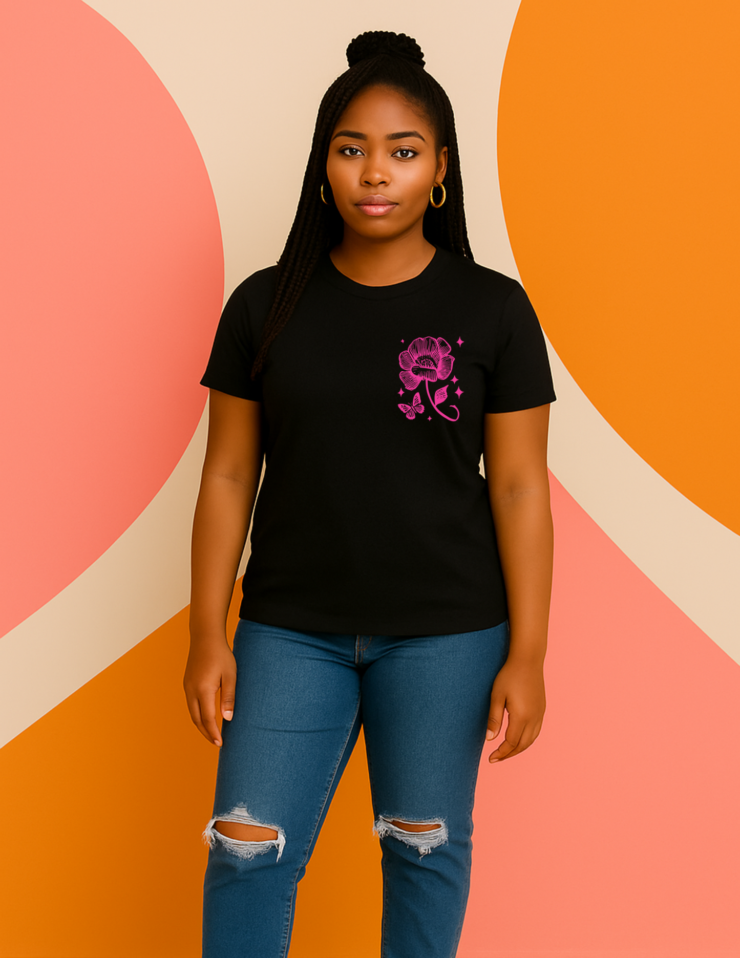 In the Hardest Times, We Grow the Most' tee (front & back)