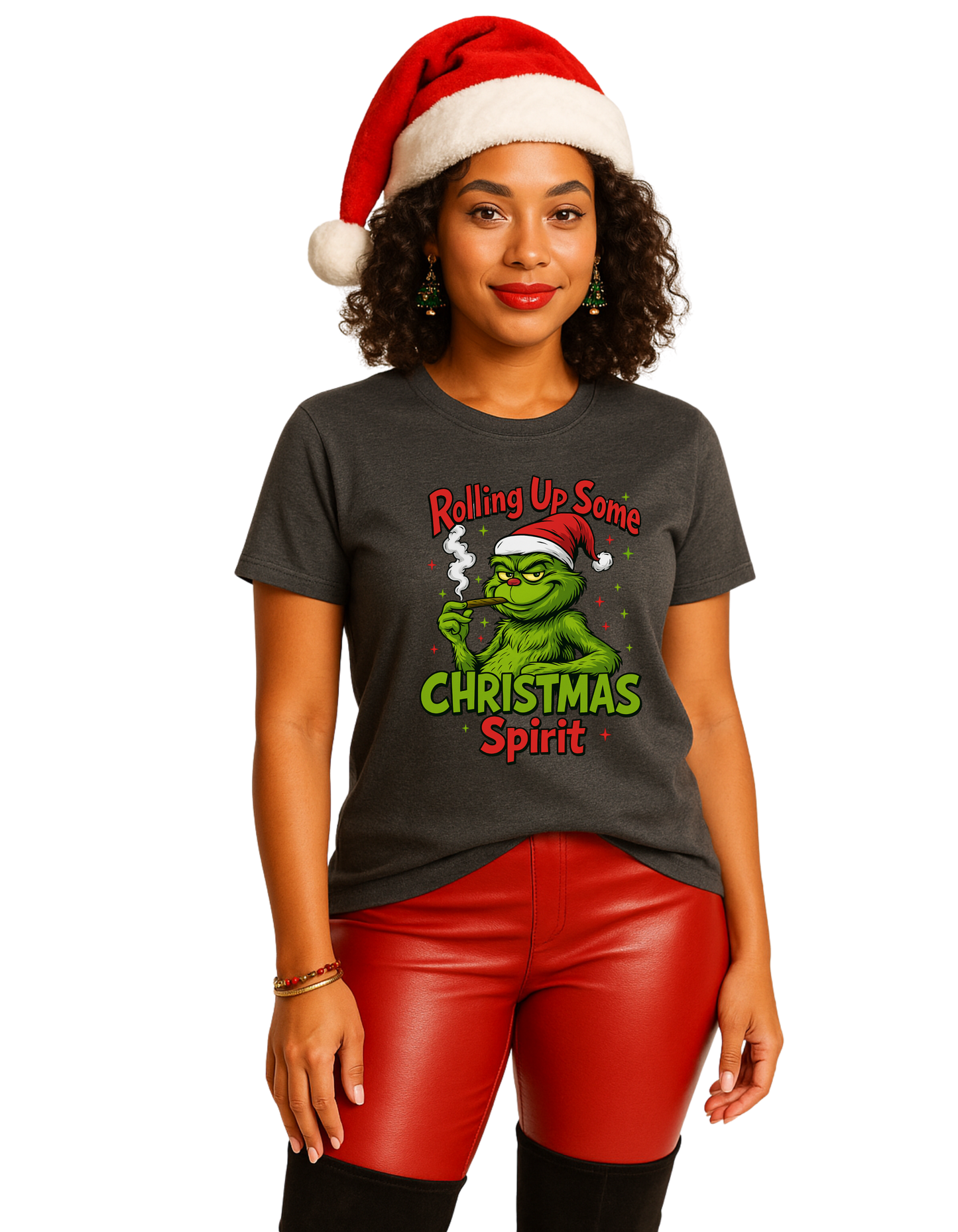 Rolling Up Some Christmas Spirit Tee – Funny Holiday Shirt