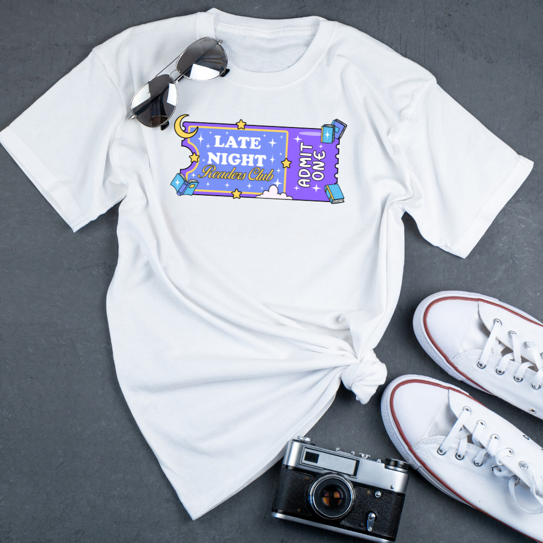 "Late Night Readers Club Tee β For the Midnight Bookworms"