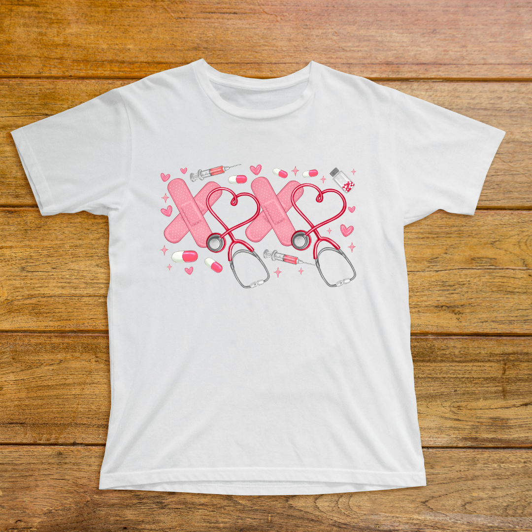 "XOXO Nurse Valentine Tee β Love in Scrubs!"