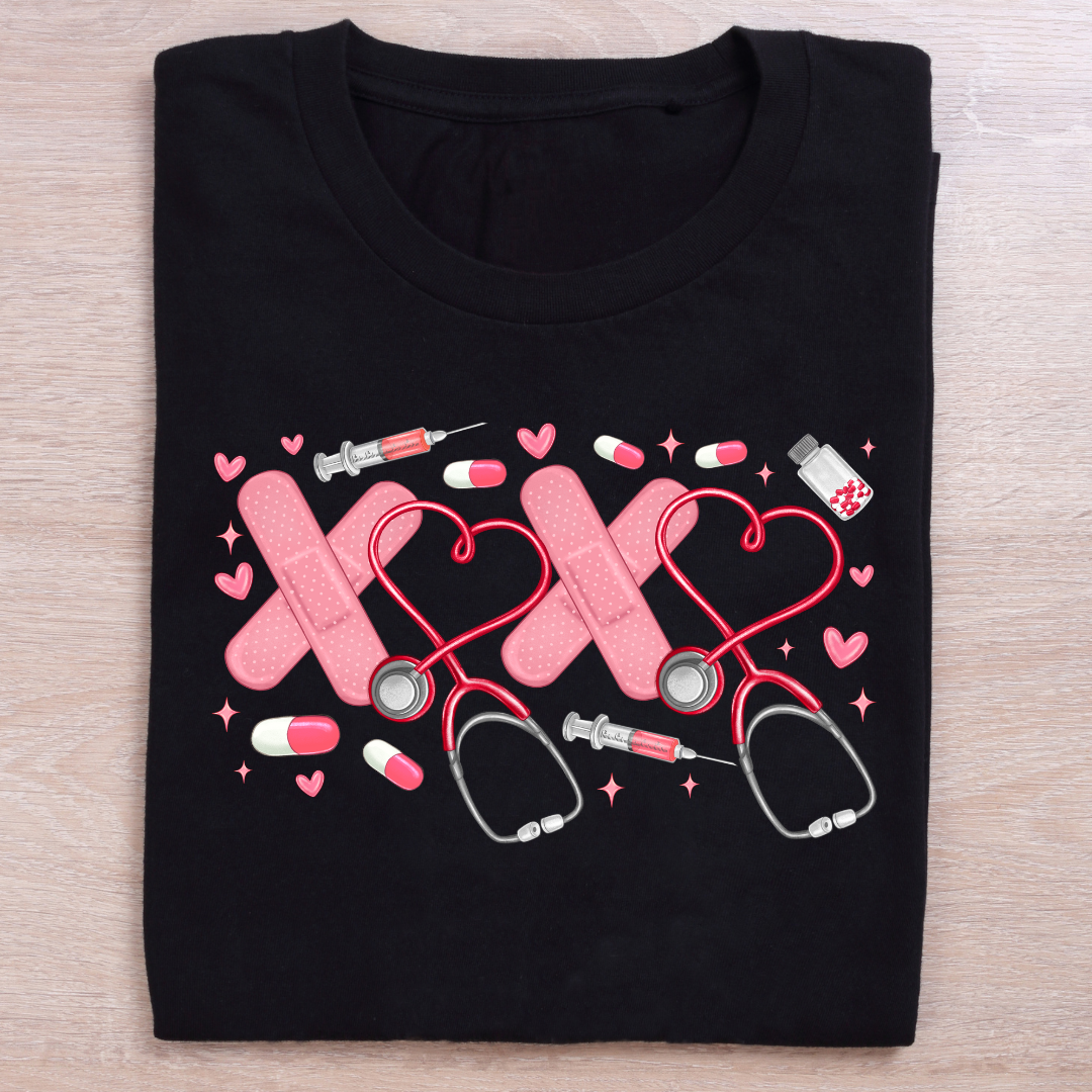 "XOXO Nurse Valentine Tee β Love in Scrubs!"