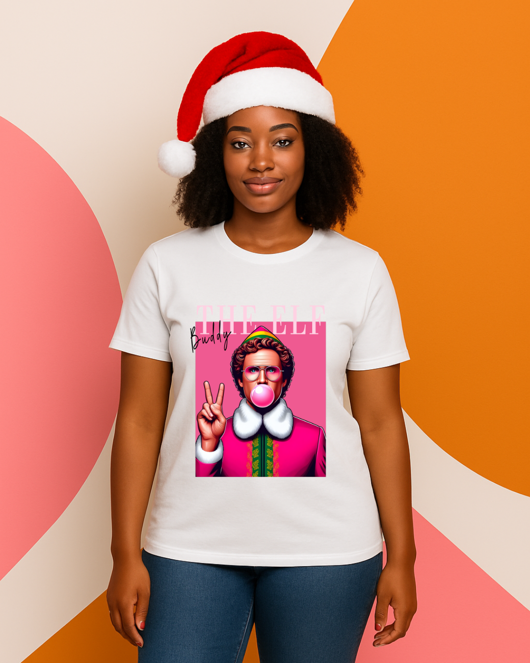 "Buddy the Elf Blowing Bubble Gum Tee – Pre-Order Now!"