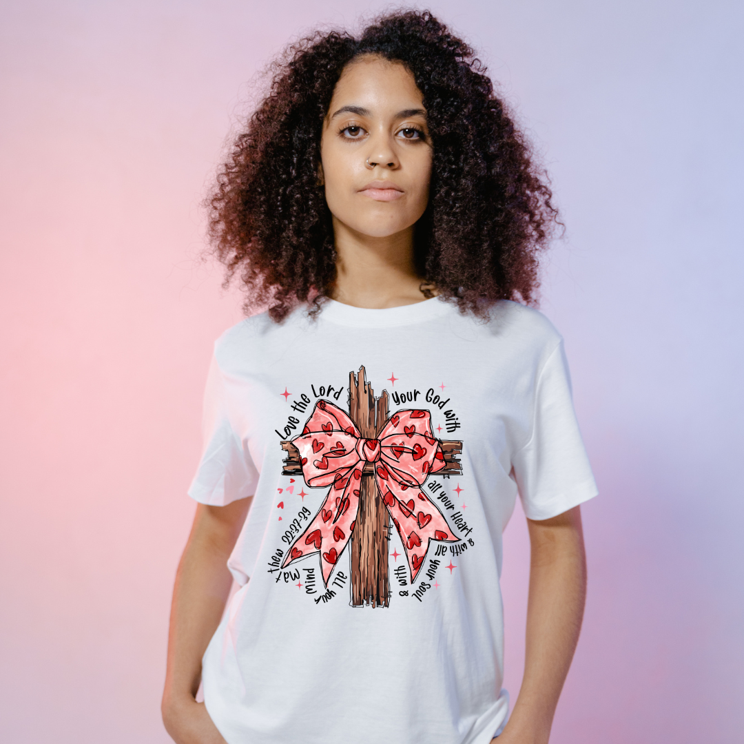 "Love the Lord with All Your Heart Valentine’s Day Tee – Pre-Order Now!"