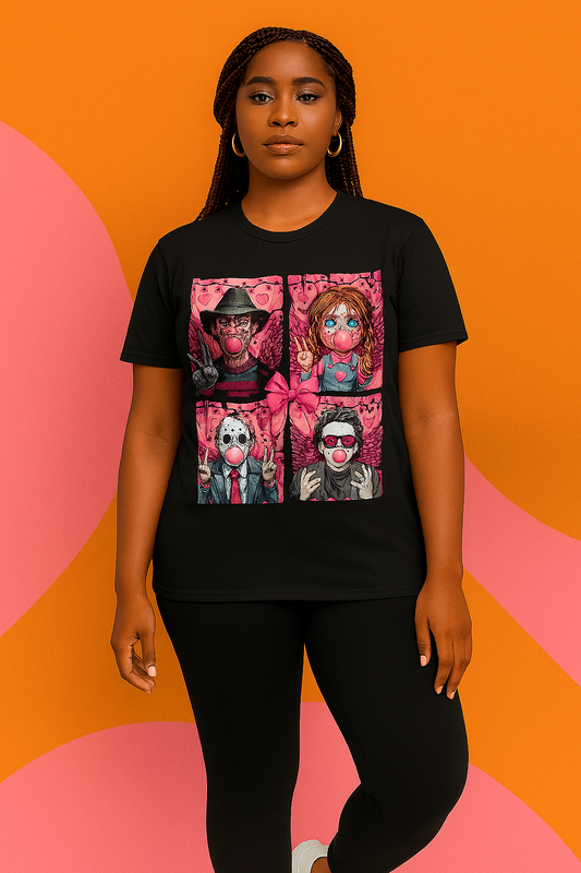 "Killer Love Valentine Tee – Horror Icons Edition"