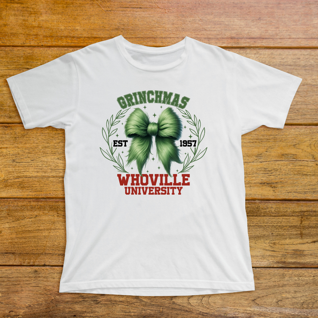 "Kids Grinchmas Whoville Sweatshirt & Tee – Holiday Cheer with a Twist!"