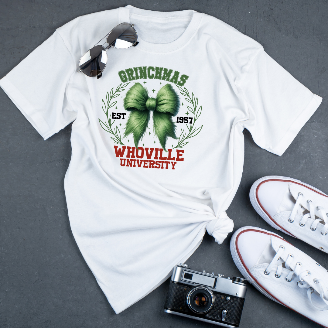 "Kids Grinchmas Whoville Sweatshirt & Tee – Holiday Cheer with a Twist!"