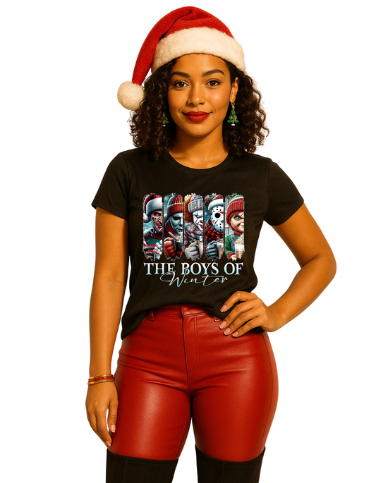 The Boys of Winter Graphic Tee – Holiday Horror Christmas Shirt