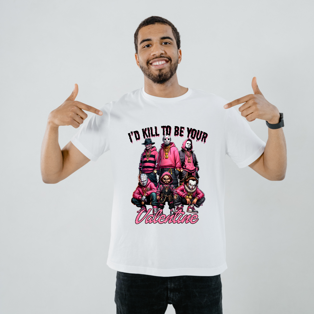 "I’d Kill to Be Yours – Horror Valentine Tee"