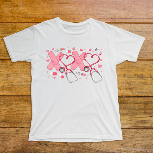 "XOXO Nurse Valentine Tee – Love in Scrubs!"