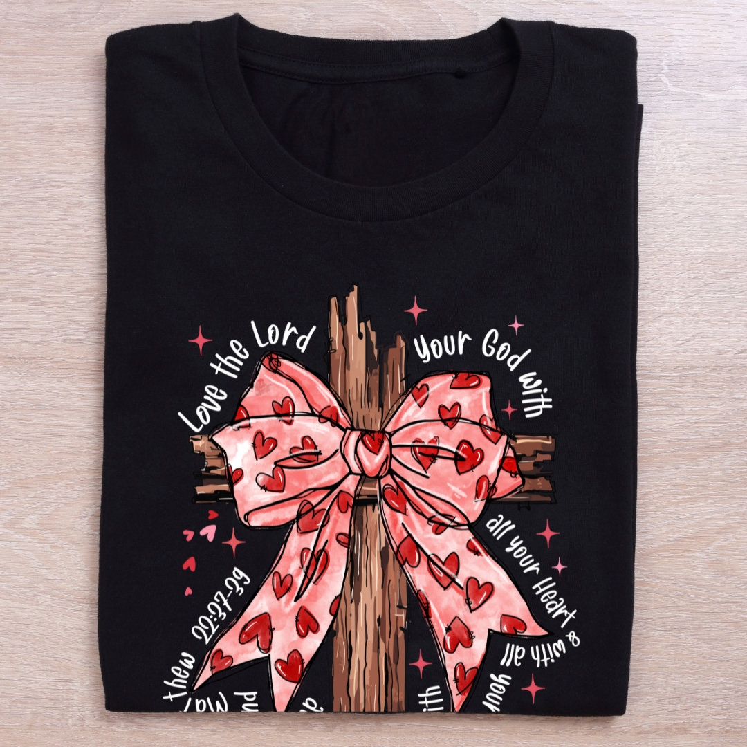 "Love the Lord with All Your Heart Valentine’s Day Tee – Pre-Order Now!"