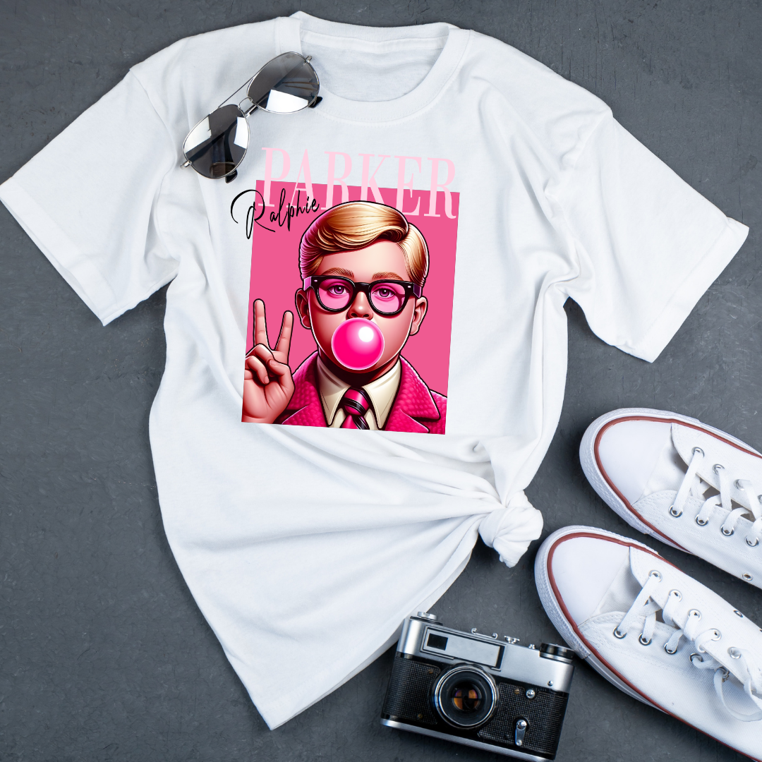 "Ralphie Blowing Bubble Gum Tee – Pre-Order Now!"