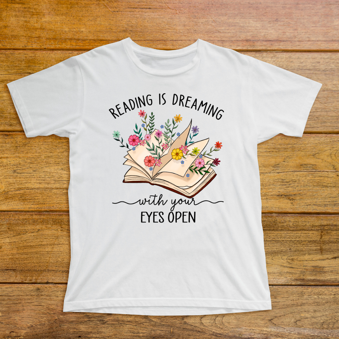 Reading Is Dreaming Tee – Open Your Imagination!"