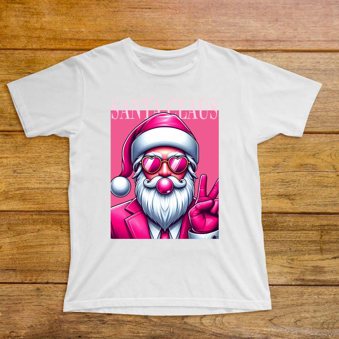 "Santa Blowing Bubble Gum Tee – Pre-Order Now!"