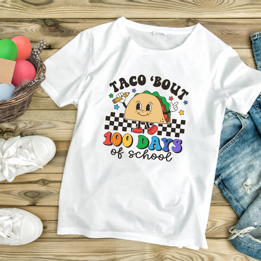 "Let’s Taco ‘Bout 100 Days of School Tee – Pre-Order Now!"