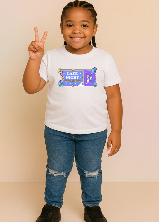 "Late Night Readers Club Tee – For the Midnight Bookworms"