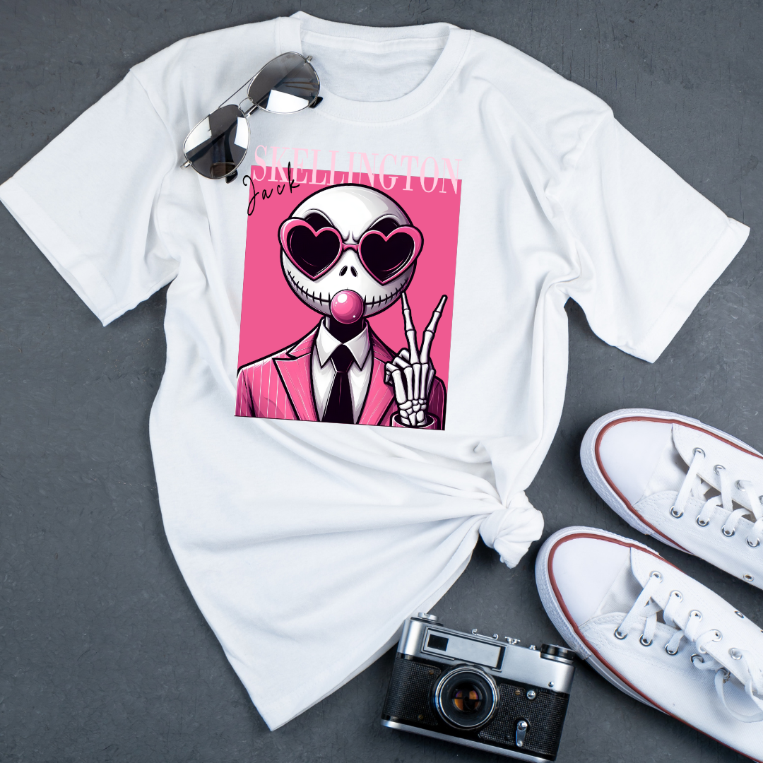 "Jack Skellington Blowing Bubble Gum Tee – Pre-Order Now!"