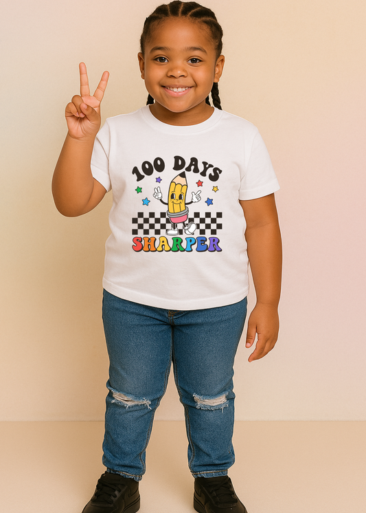 "100 Days Sharper Tee – Celebrate 100 Days of School!"